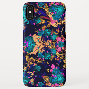 Cute chic abstract flowers background iPhone XS max case