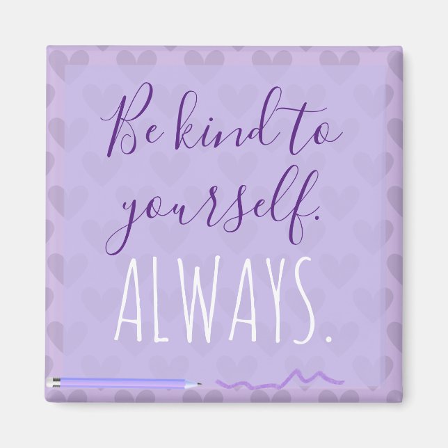 Cute Chic Pastel Lavender Motivational Magnet (Front)