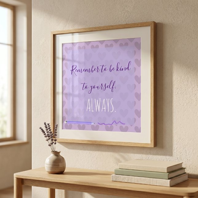Cute Chic Pastel Lavender Motivational Poster (Creator Uploaded)