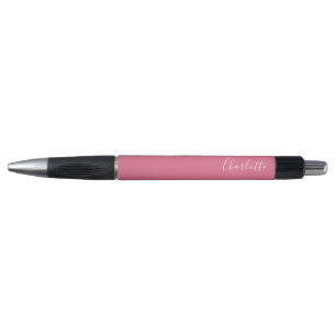 Cute Chic Script Typography Name Bright Pink