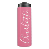 Cute Chic Script Typography Name Bright Pink