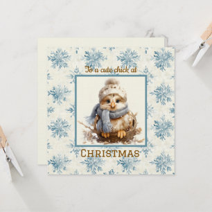 Cute Chick Christmas  Card