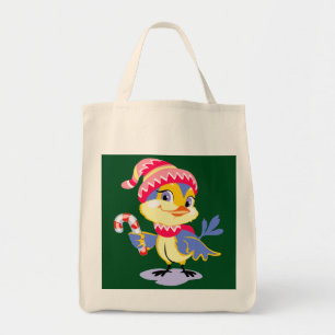 Cute Chick Christmas Tote Bag