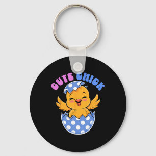 Cute Chick Easter Bunny Easter Day Kid Toddler Boy Key Ring