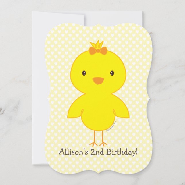 Cute chick invitation (Front)