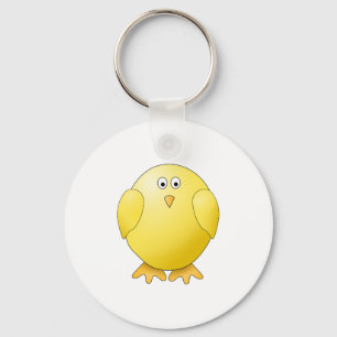 Cute Chick. Little Yellow Bird. Key Ring