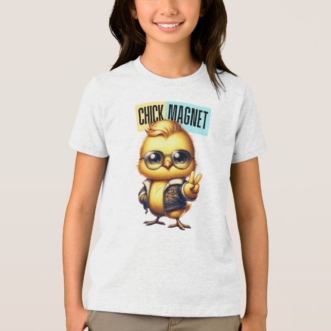 Cute Chick Magnet Funny Easter-54546 Tri-Blend Shirt (Front)