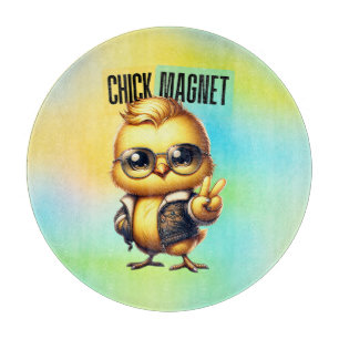 Cute Chick Magnet Funny Easter Cutting Board
