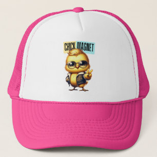 Cute Chick Magnet Funny Easter Trucker Hat
