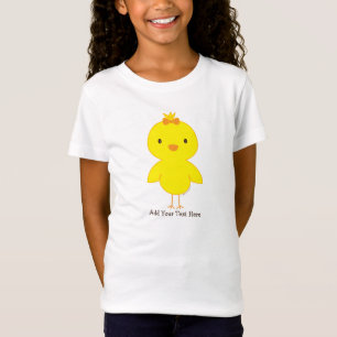 Cute Chick Personalised Text T-Shirt