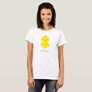 Cute Chick Personalised Text  T-Shirt