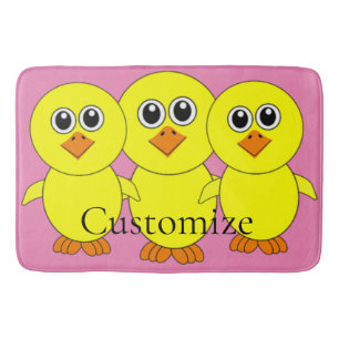 Cute Chick Thunder_Cove  Bath Mat
