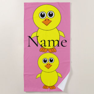 Cute Chick Thunder_Cove Beach Towel