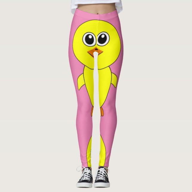 Cute Chick Thunder_Cove  Leggings (Front)