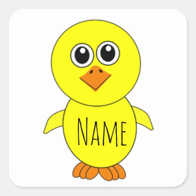 Cute Chick Thunder_Cove  Square Sticker (Front)