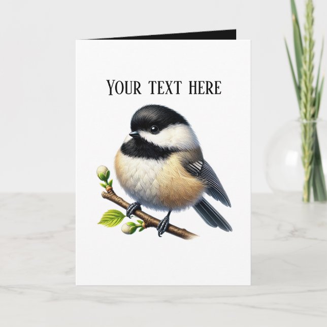 Cute Chickadee bird lovers Card (Front)