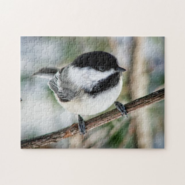 Cute Chickadee in Winter Jigsaw Puzzle (Horizontal)
