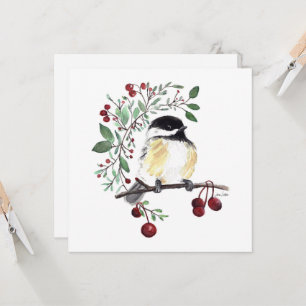 Cute Chickadee Painting Card