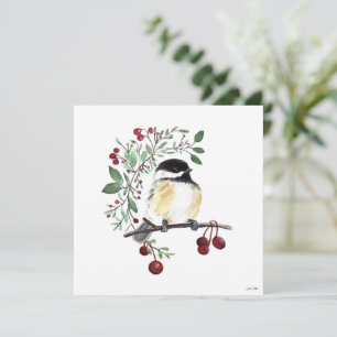 Cute Chickadee Watercolor Art Card