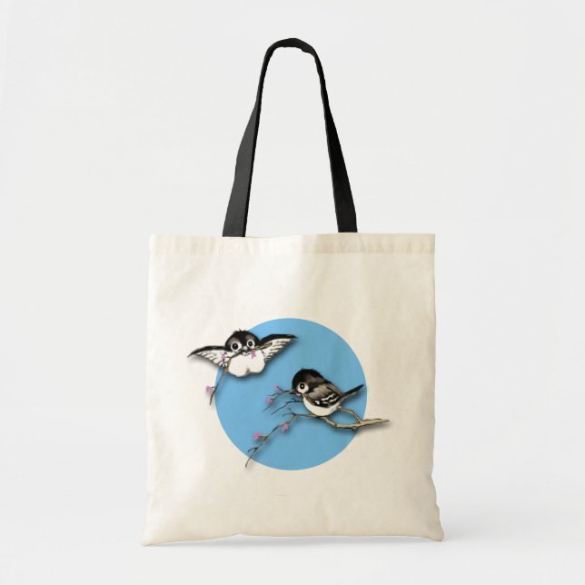 Cute Chickadees Tote Bag (Front)