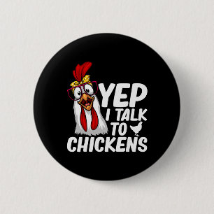 Cute Chicken Art For Men Women Kids Chicken Farmer 6 Cm Round Badge