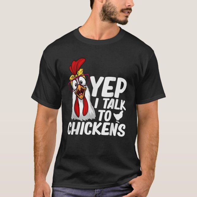 Cute Chicken Art For Men Women Kids Chicken Farmer T-Shirt (Front)