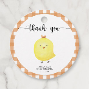 Cute Chicken baby shower thank you Favour Tags