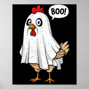 Cute Chicken Boo Funny Halloween Costume Men Women Poster