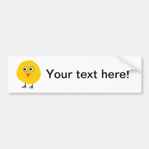 Cute chicken cartoon bumper sticker