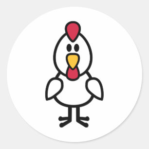 Cute chicken classic round sticker