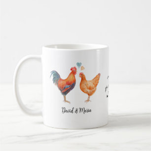 Cute Chicken Couple in Love Coffee Mug