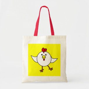 Cute Chicken Dance - White and Yellow Tote Bag
