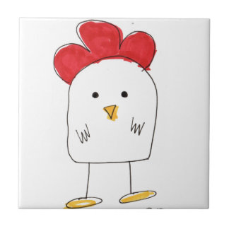 Cute Chicken Dolby Doodle Tile