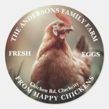 Cute Chicken Family Farm Custom Photo Template