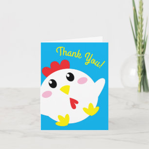 Cute Chicken Farm Kids 1st Birthday Party Card