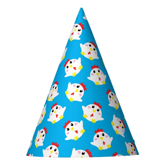 Cute Chicken Farm Kids 1st Birthday Party Party Hat (Front)