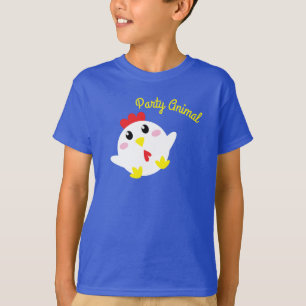 Cute Chicken Farm Kids 1st Birthday Party T-Shirt