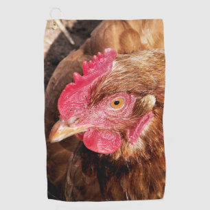 CUTE CHICKEN   GOLF TOWEL