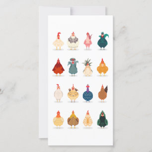 Cute Chicken Holiday Card