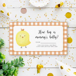 Cute chicken - How big is mummy's belly Enclosure Card