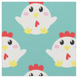 Cute Chicken Kids Farm Bird Cartoon Fabric