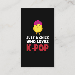 Cute Chicken Korea Pop Lover K-Pop Fan Girl Business Card