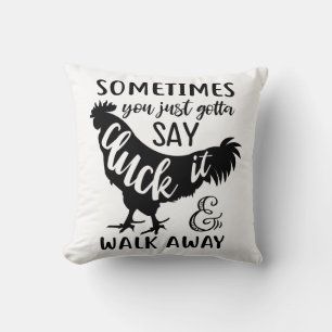 Cute Chicken Lover F Off Farm Farmer Rooster Cushion