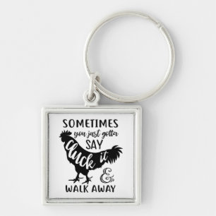 Cute Chicken Lover F Off Farm Farmer Rooster Key Ring