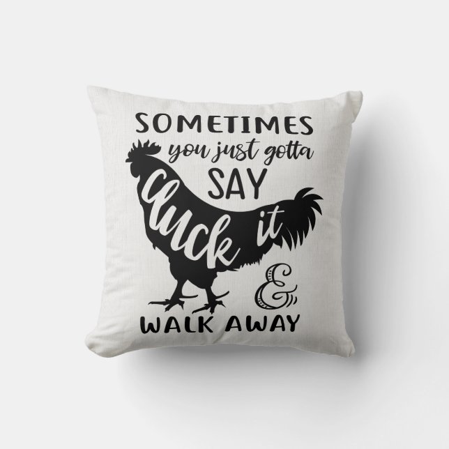 Cute Chicken Lover Sarcastic Farm Farmer Rooster Cushion (Front)
