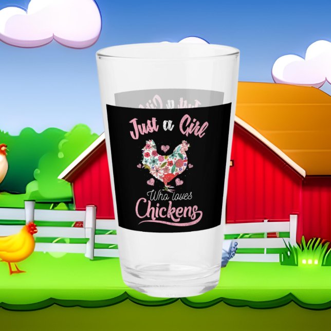 cute chicken lovers Country Glass (Creator Uploaded)