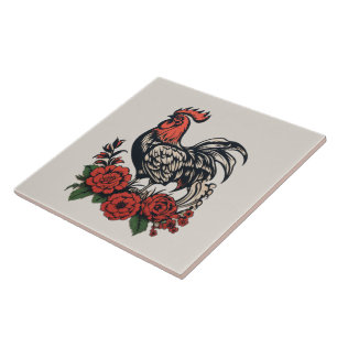 Cute chicken lovers Country Tile