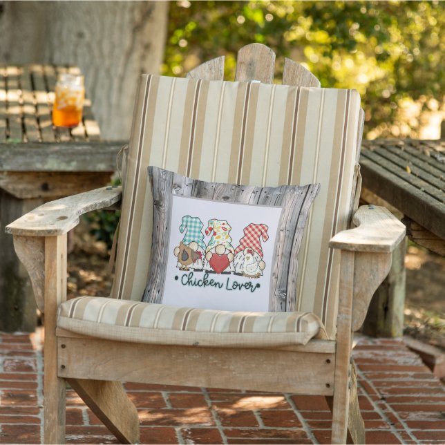 Cute chicken lovers word art Country Cushion (Chair)