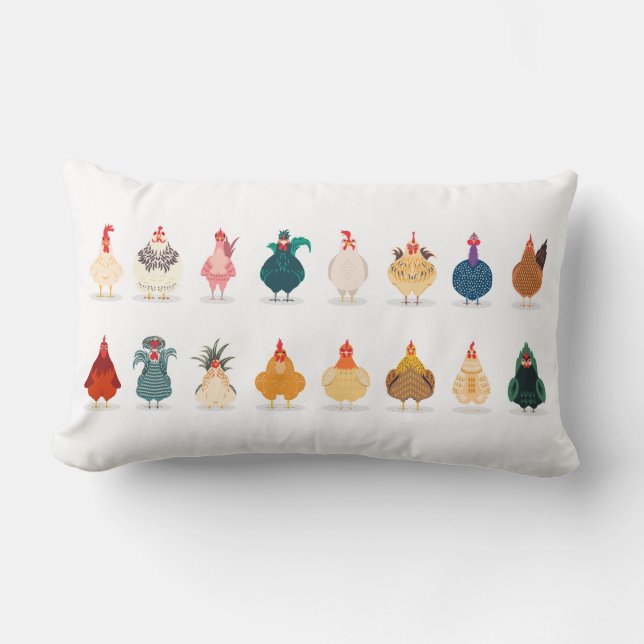 Cute Chicken Lumbar Cushion (Front)