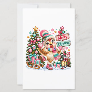 Cute Chicken Merry Christmas